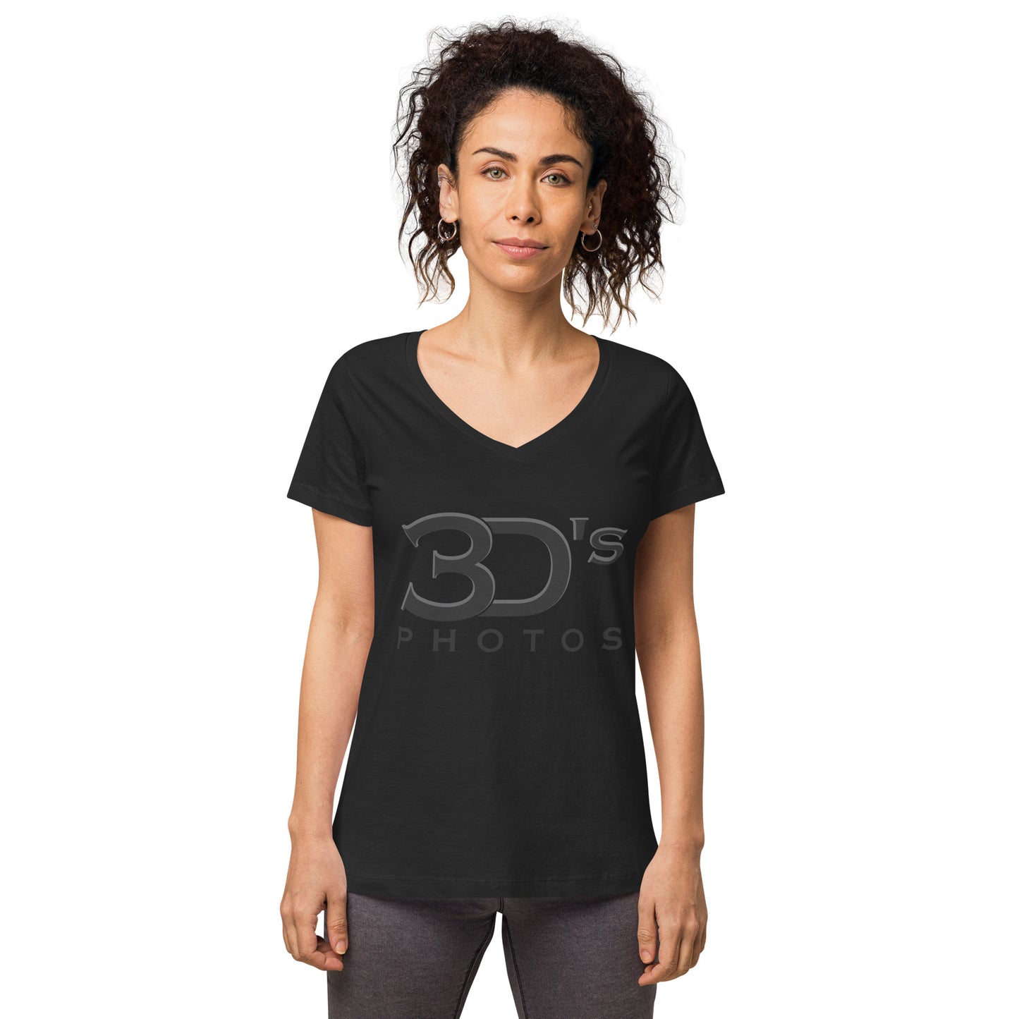 3D's Photos Women’s fitted v-neck t-shirt
