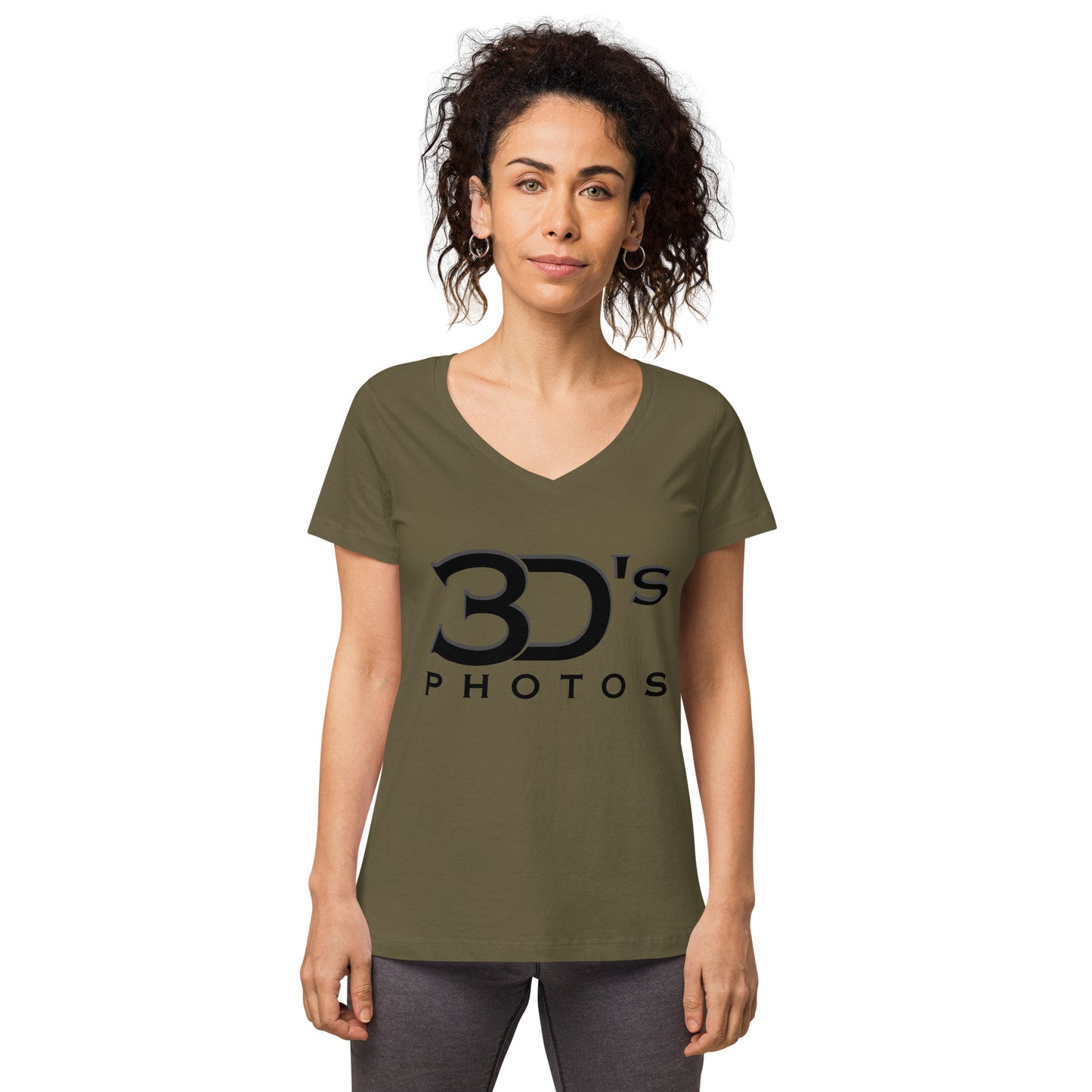 3D's Photos Women’s fitted v-neck t-shirt