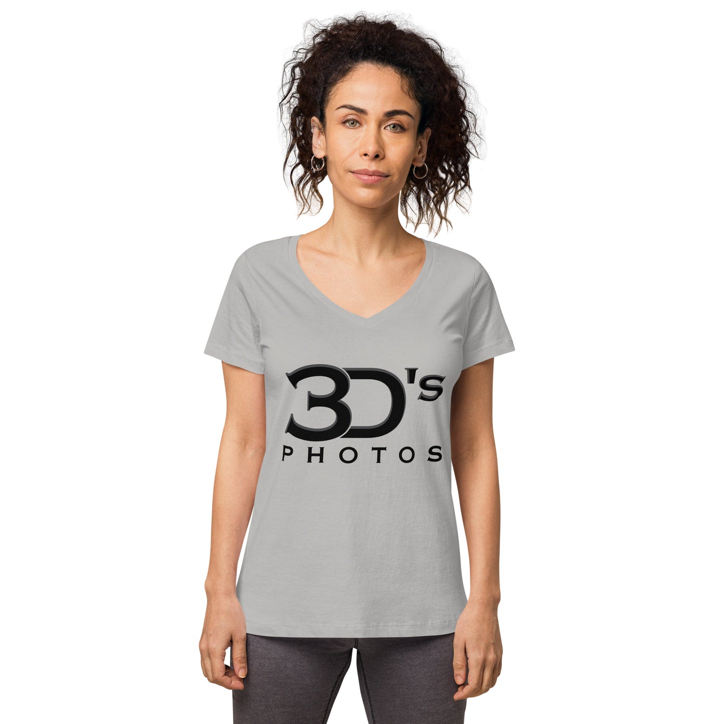 3D's Photos Women’s fitted v-neck t-shirt