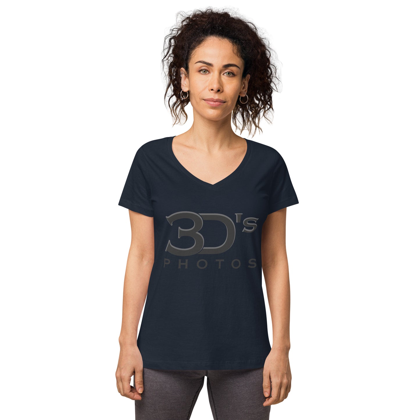 3D's Photos Women’s fitted v-neck t-shirt