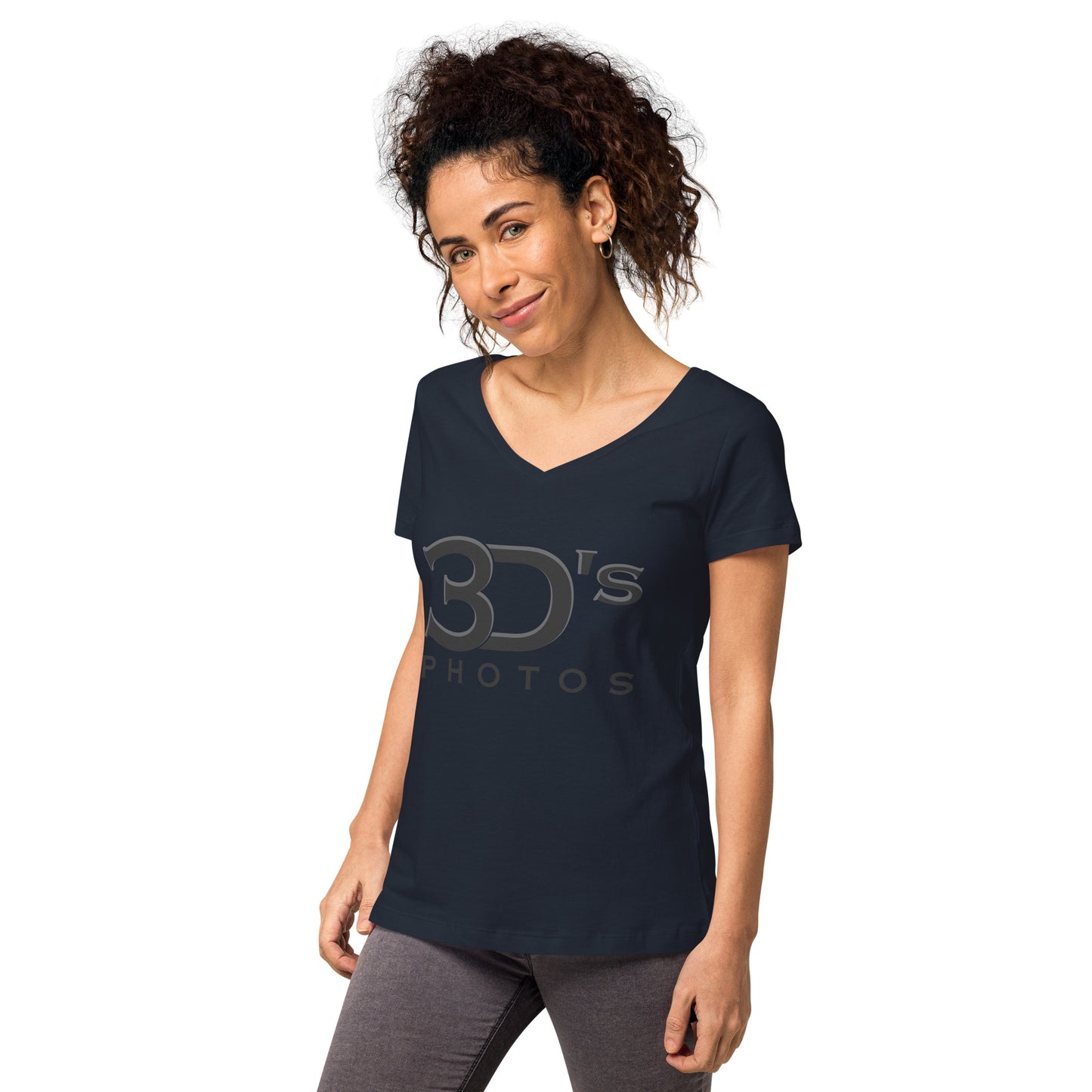 3D's Photos Women’s fitted v-neck t-shirt