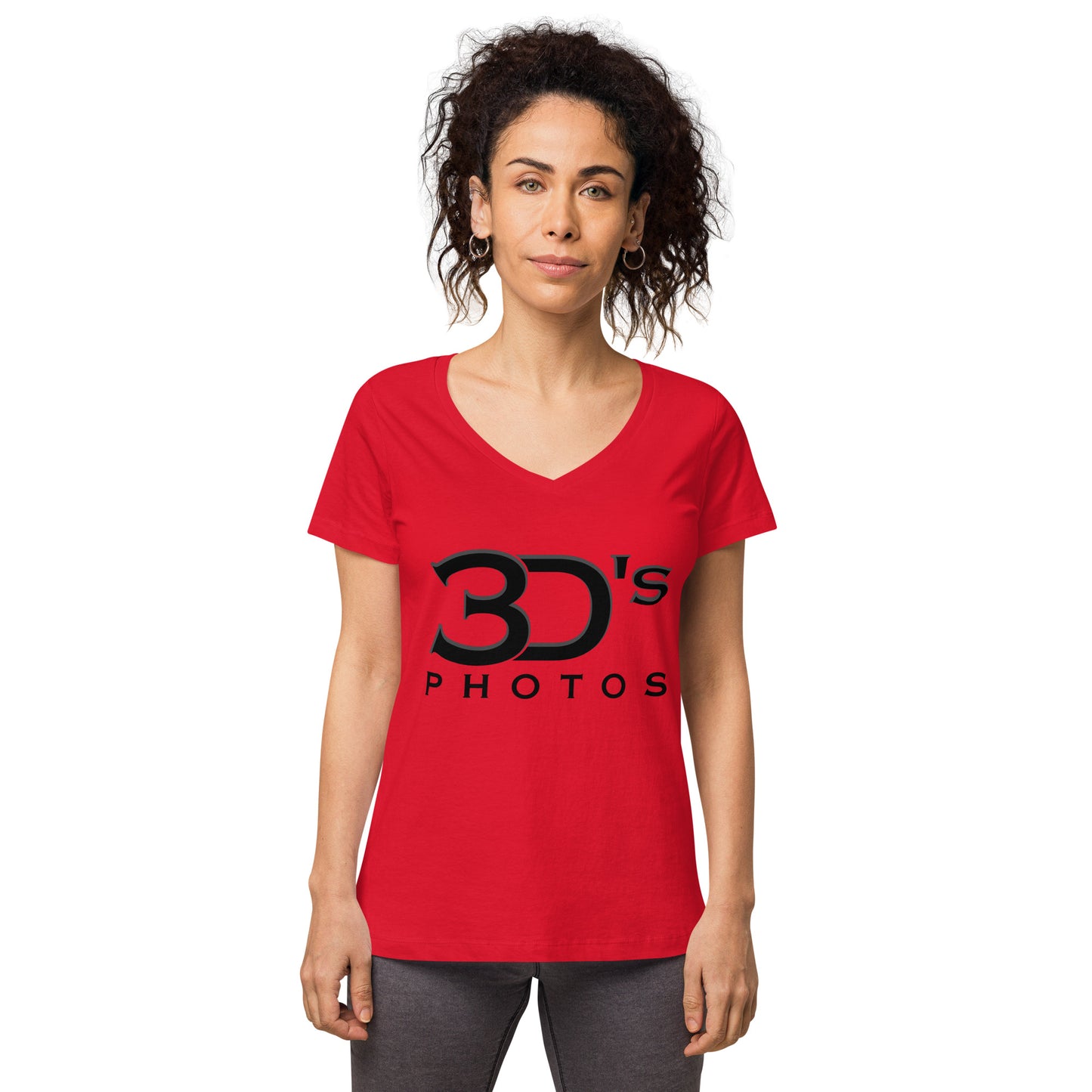3D's Photos Women’s fitted v-neck t-shirt