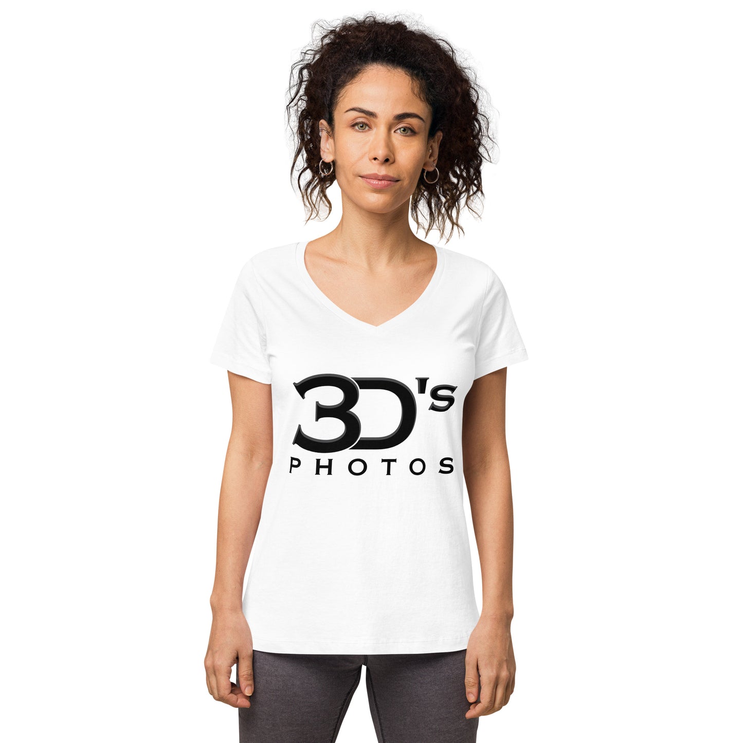 3D's Photos Women’s fitted v-neck t-shirt