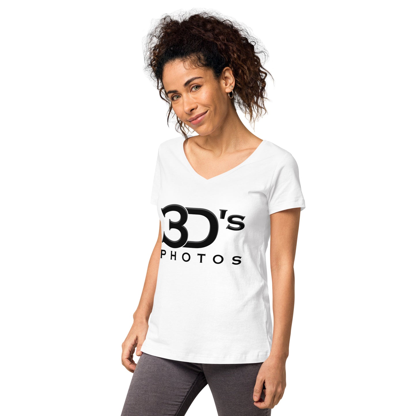 3D's Photos Women’s fitted v-neck t-shirt