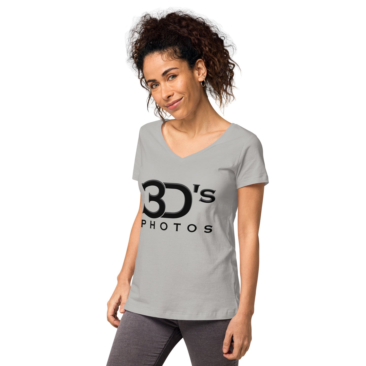 3D's Photos Women’s fitted v-neck t-shirt